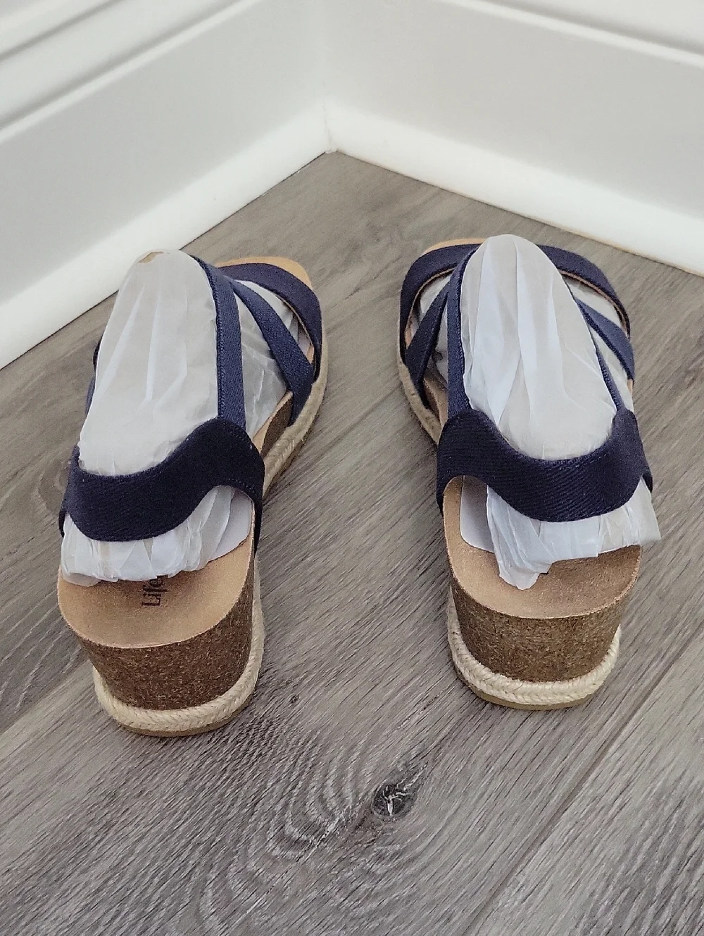 Life Stride Women's Breeze Navy Canvas Strappy Sandals Size 9 NIB
